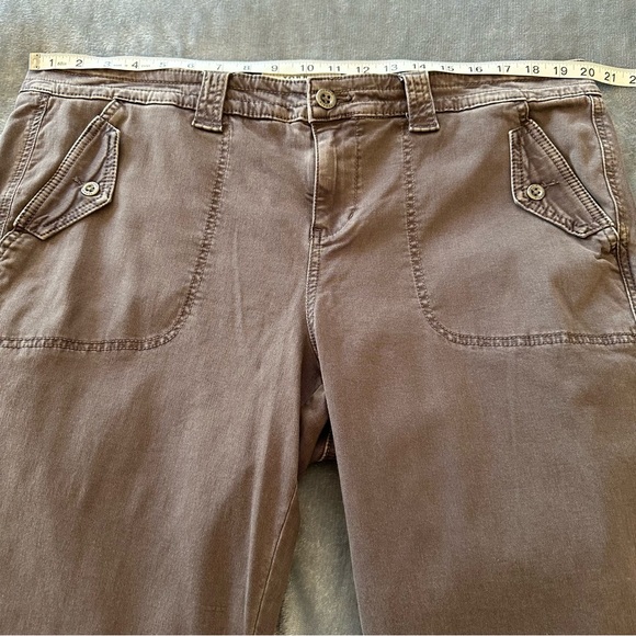 NWT Torrid Cropped Twill Military Pant Brown Wash - Picture 6 of 13
